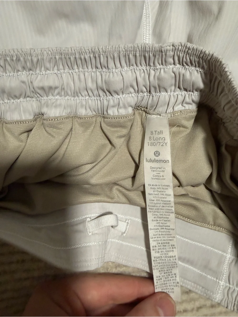 lululemon athletica Light Gray Athletic Running Shorts